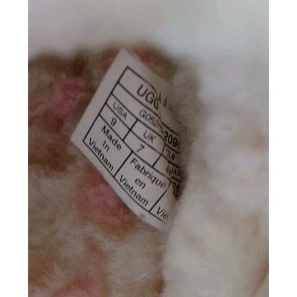 Ugg Platform Slippers Womens 8 Light Pink-Tan Cheetah Print Beautiful Soft Fuzzy - Picture 5 of 16